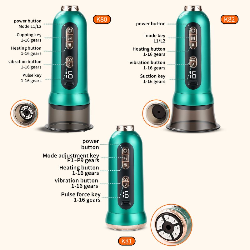 EMS Cupping Scraping Device - Red Light Abdominal Kneading Meridian Dredging