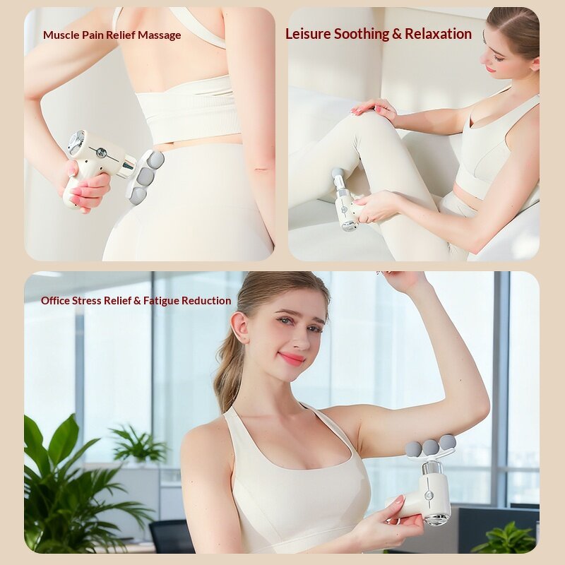 Mini Fascia Gun - 2026 6 Speed 3-Head Deep Tissue Wireless Percussion Tool