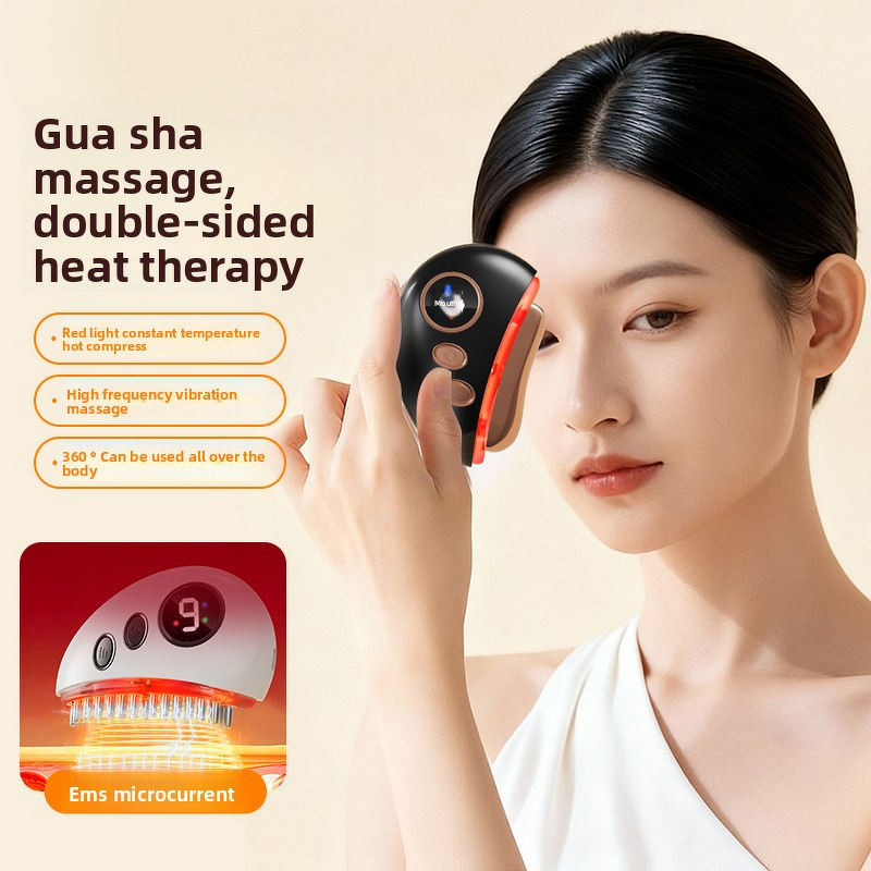 EMS Scraping Massager - Red Light Heating Vibration Meridian Dredging Tool