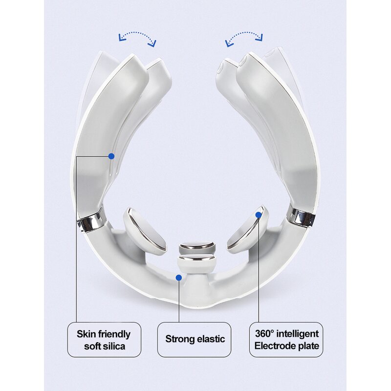 2026 4D Neck Massager - U-Shape EMS Heating Compression Cervical Kneader