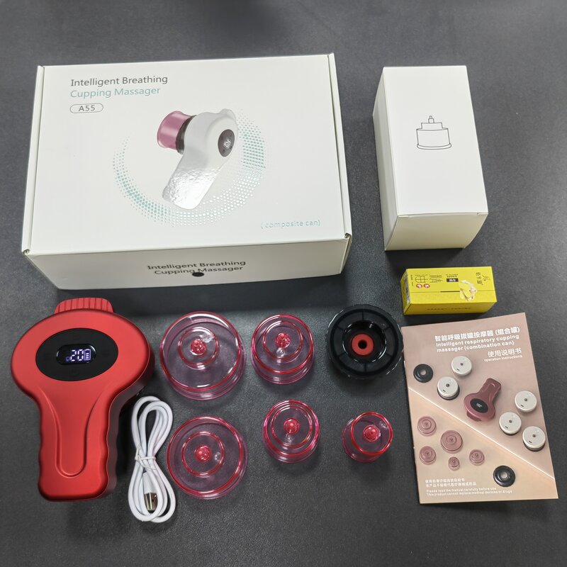 Electric Cupping Machine - 2025 Red Blue Light Disinfection Back Pain Relief