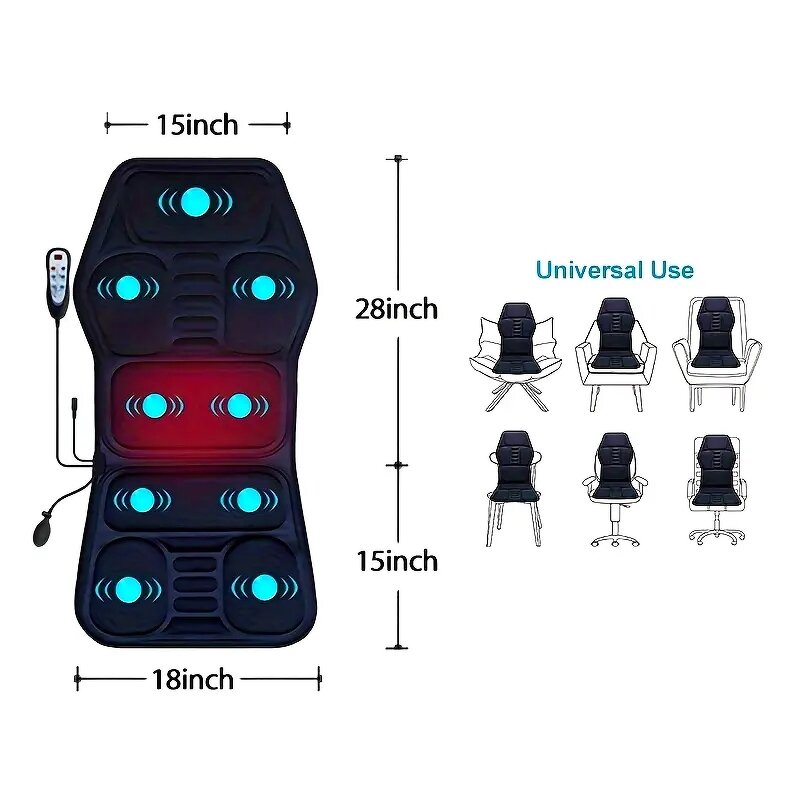 2025 Massage Cushion - Rechargeable Shiatsu Kneading Car Seat Heating Tool
