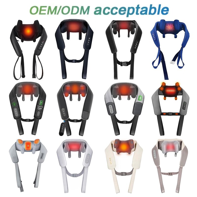 Wireless Neck Massager - Electric Kneading Pillow Cervical Back Relax Shawl