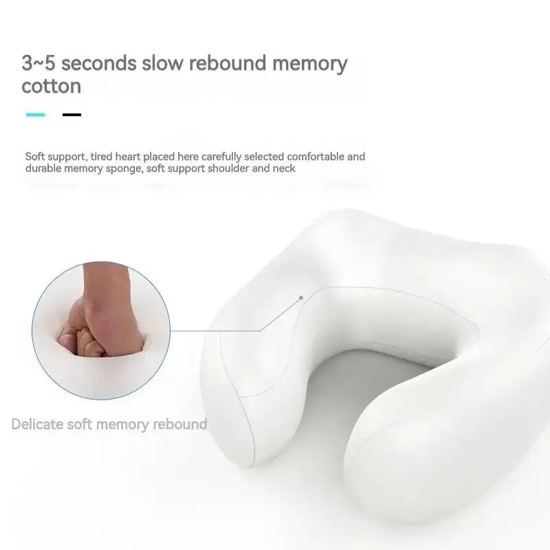 Electric Neck Massager Pillow - U-Shaped Infrared Heating Travel Timing Tool