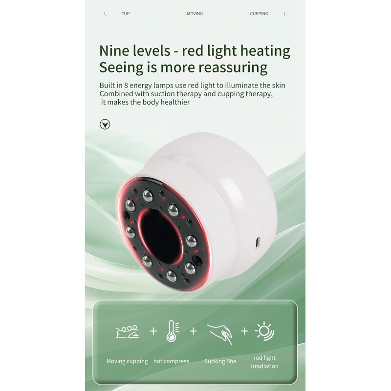 Electric Gua Sha Massager - 2025 Red Light Vacuum Anti-Cellulite Therapy Tool