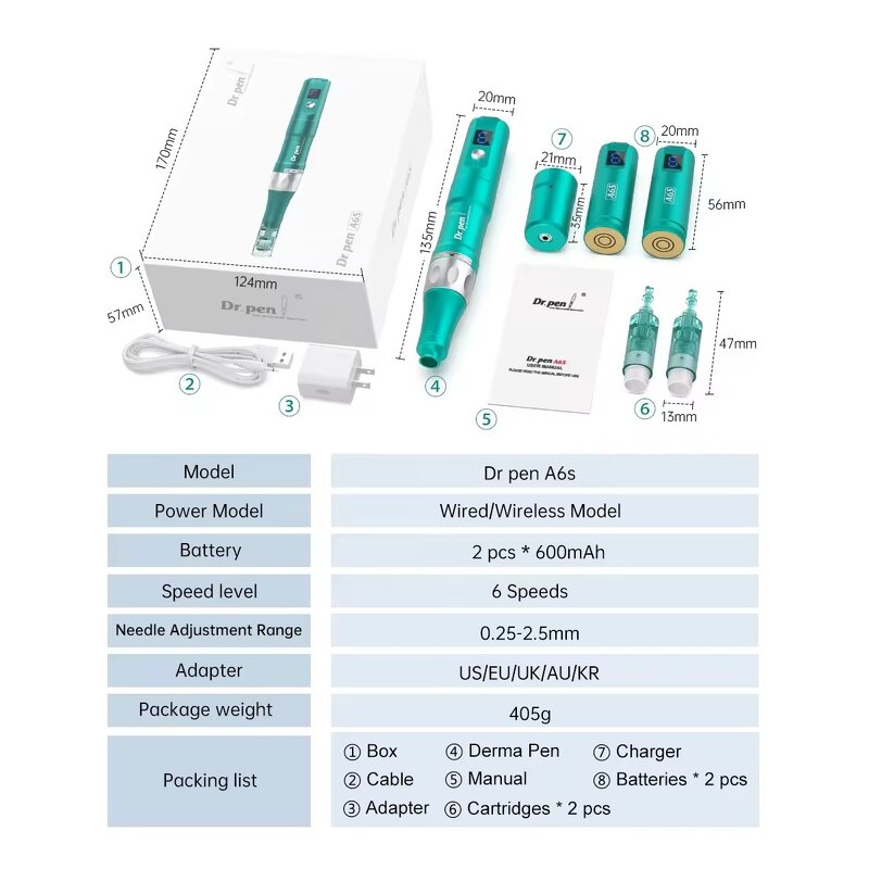 Derma Pen Manufacturer - Dr Pen A6s Wireless Microneedling for Hair Regrowth & OEM ODM