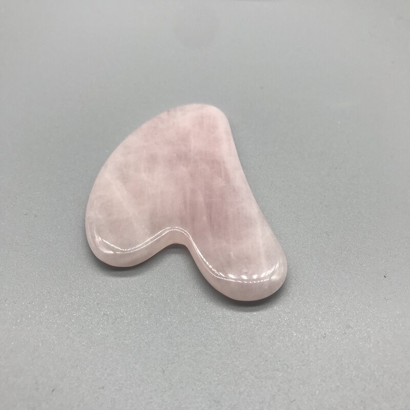 Guasha Stone Massager Manufacturer - Pink Rose Quartz Heart A+