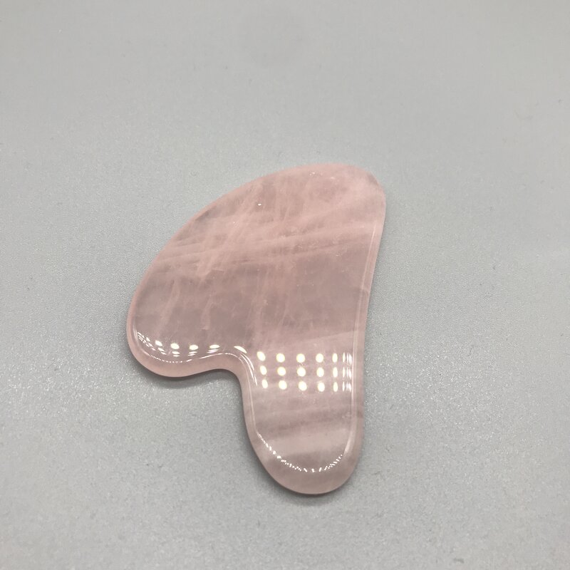 Guasha Stone Massager Manufacturer - Pink Rose Quartz Heart 3A