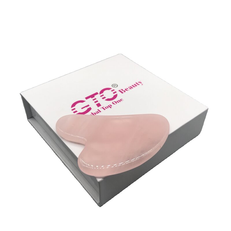 Guasha Stone Massager Manufacturer - Body Heart Shape Rose Quartz 3A
