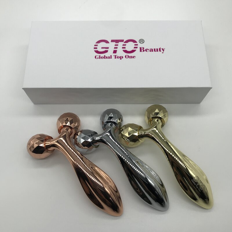 Massage Roller Manufacturer - GTO 3D Handheld Facial Mini Totally Metal for Skin Lifting