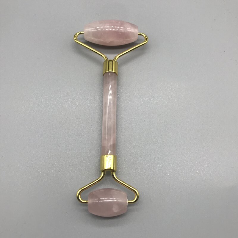 Facial Massage Roller Manufacturer - Handheld Rose Quartz Beauty Jade Roller A+ with Gift Box