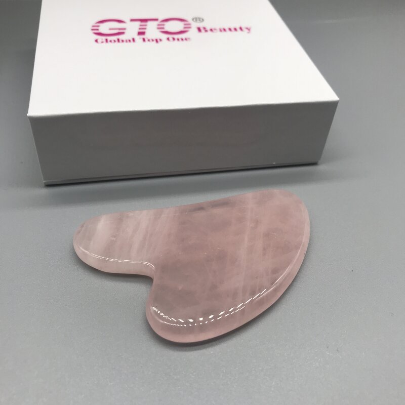 Guasha Stone Massager Manufacturer - Rose Quartz Heart for Face Body & Factory OEM ODM