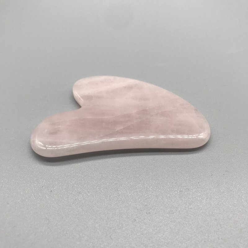 Guasha Stone Massager Manufacturer - Pink Rose Quartz Heart A+