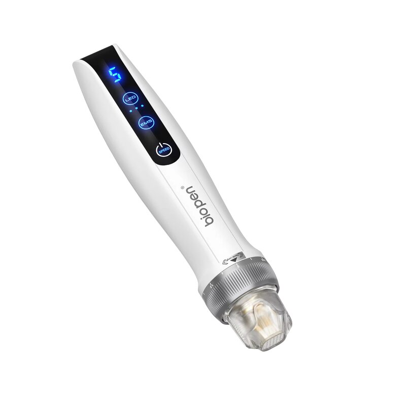 Derma Pen Manufacturer - 2024 New Wireless Bio Pen Q2 EMS LED Blue Red Light 0-1.5mm Factory