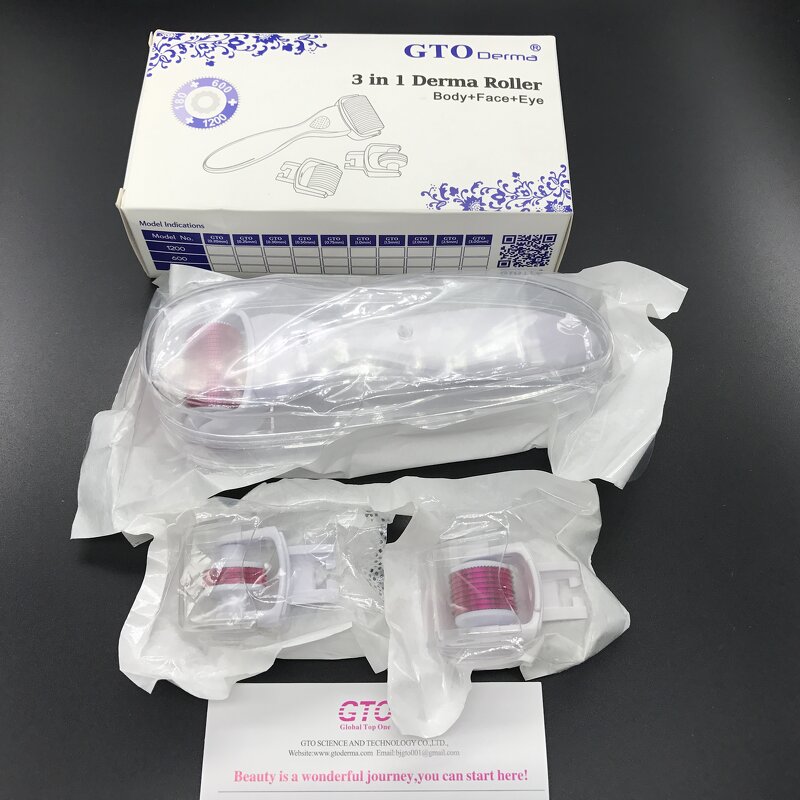 Derma Roller Kit Manufacturer - GTO 3 in 1 Micro Needle 1.5mm for Hair Regrowth