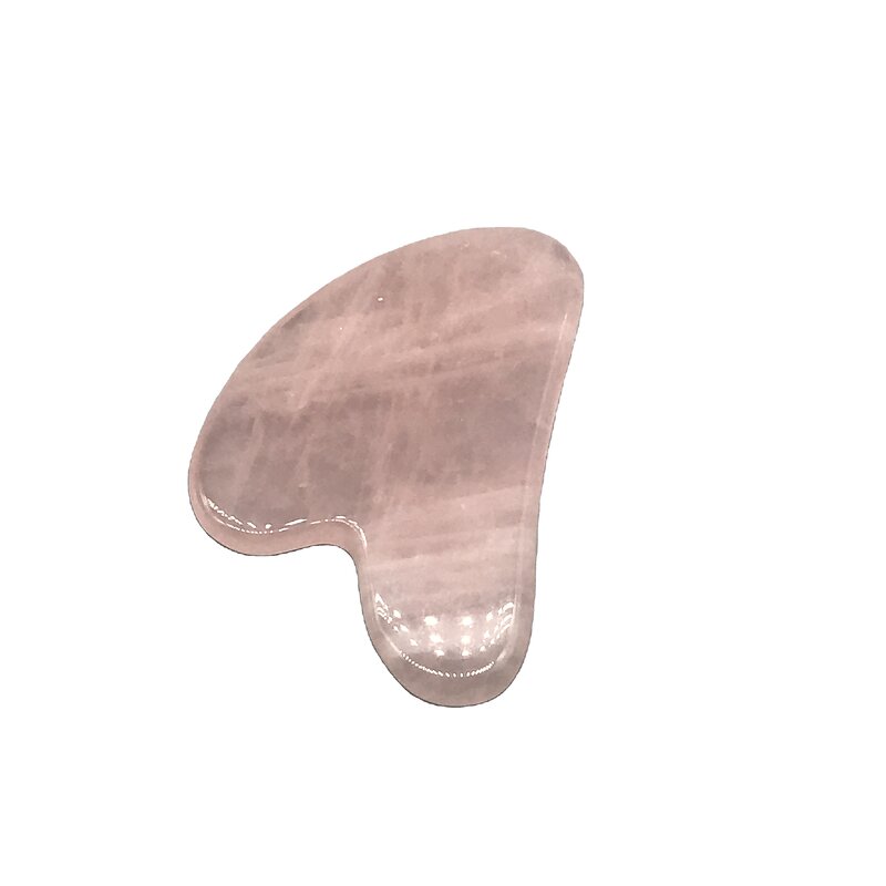Guasha Stone Massager Manufacturer - Pink Rose Quartz Heart 3A