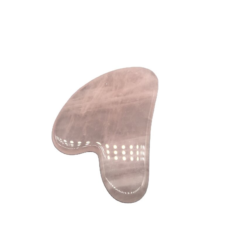 Guasha Stone Massager Manufacturer - Anti-aging Rose Quartz Heart 3A