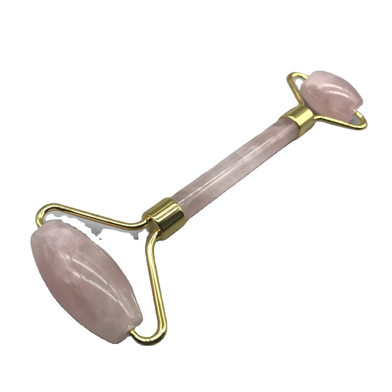 Facial Massage Roller Manufacturer - Handheld Rose Quartz Beauty Jade Roller A+ with Gift Box