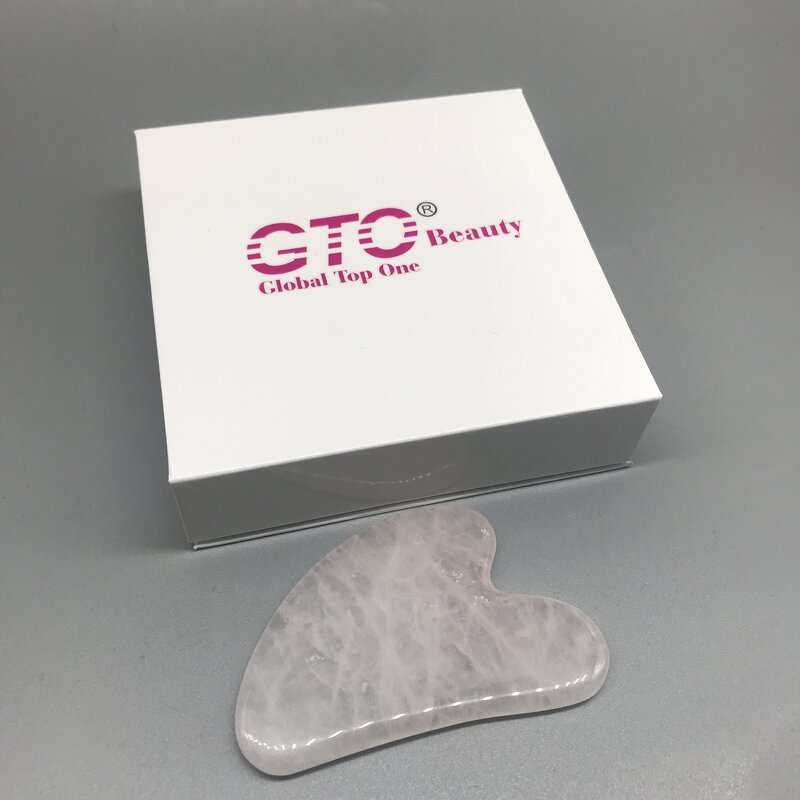 Guasha Stone Massager Manufacturer - Rose Quartz Heart