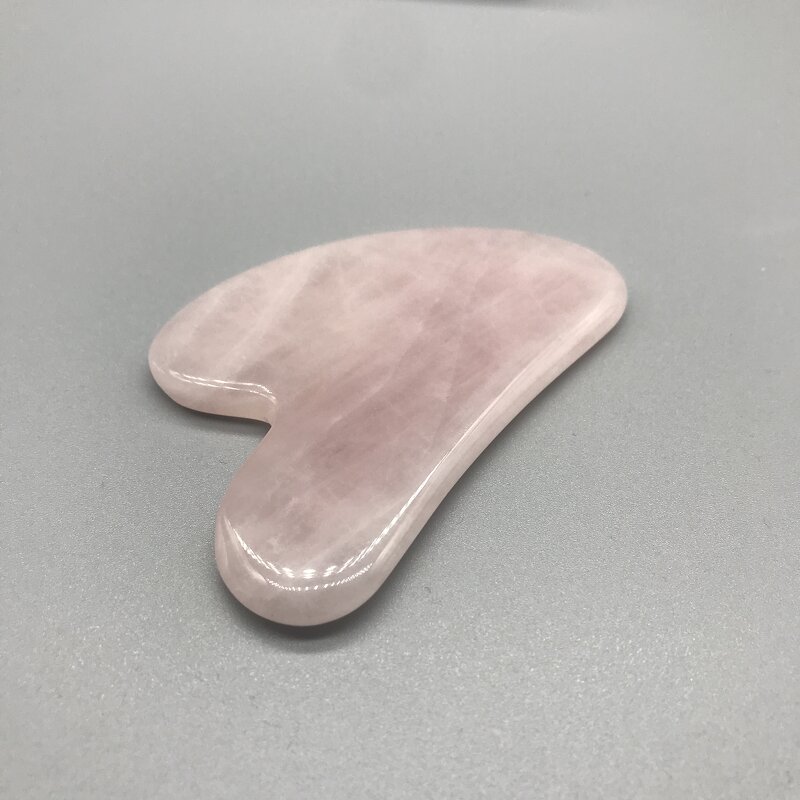 Guasha Stone Tools Manufacturer - Rose Quartz Heart for Face Body Skin Care Guasha Therapy