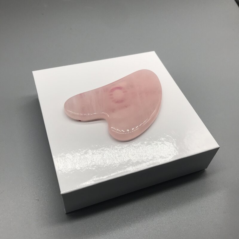 Guasha Stone Massager Manufacturer - Rose Quartz Heart for Face Body & OEM ODM