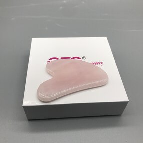 Guasha Stone Tools Manufacturer - Rose Quartz Heart for Face Body Skin Care Guasha Therapy