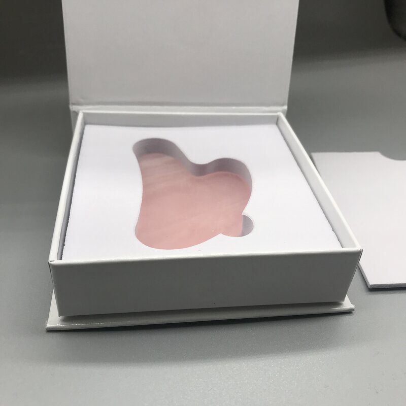 Guasha Stone Massager Manufacturer - Anti-aging Rose Quartz Heart 3A