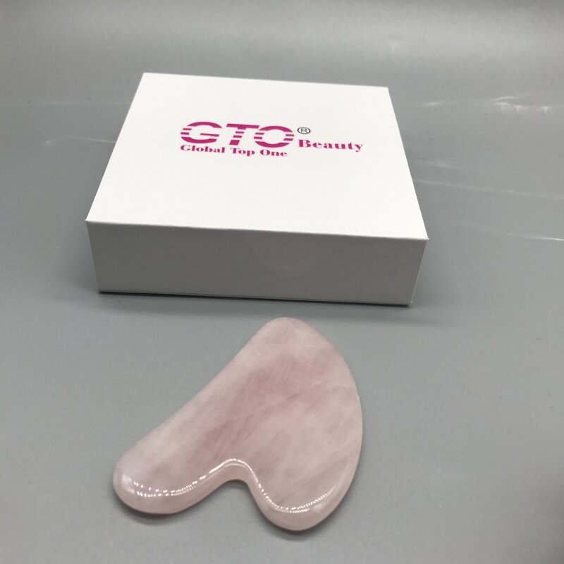 Guasha Stone Massager Manufacturer - Hot Sale Rose Quartz Heart for Face Massage Skin Care