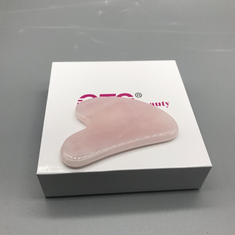 Guasha Stone Massager Manufacturer - Hot Sale Rose Quartz Heart for Face Massage Skin Care