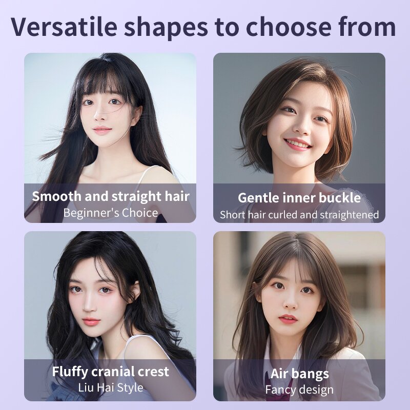 CE 2-in-1 Hair Styler - Digital Display Wireless USB Comb Curling Iron Straightener