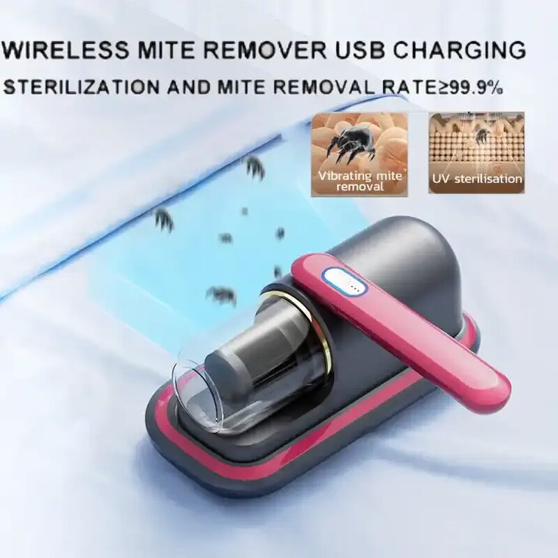 12V Dust Mite Vacuum - CE Wireless Home Bed Cleaner Bedding Removal Machine
