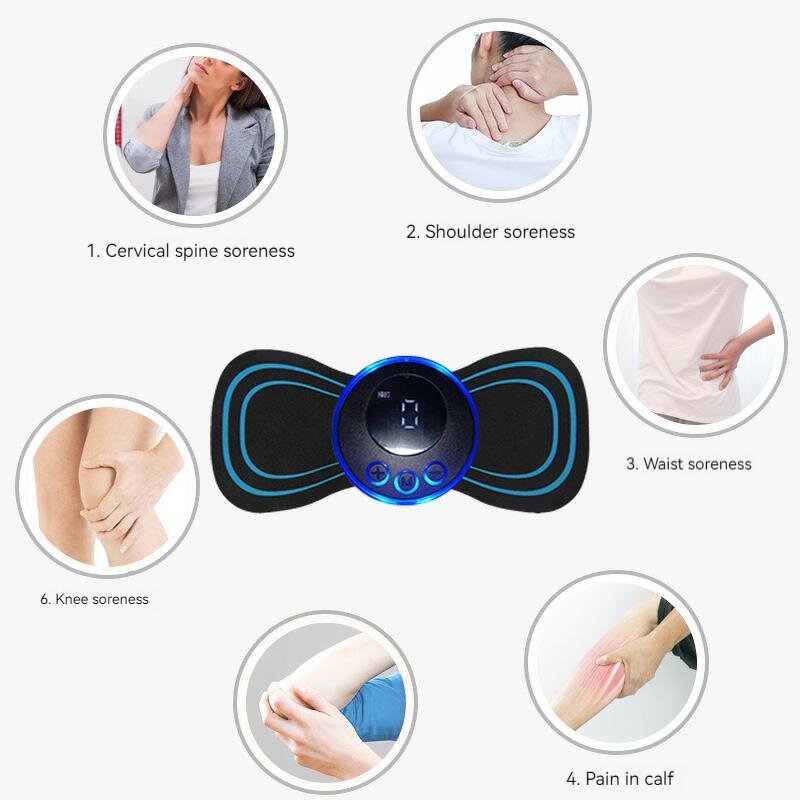 EMS Massage Patch - Mini Handheld Charging Body Mat Belt Abdominal Muscle Relaxer
