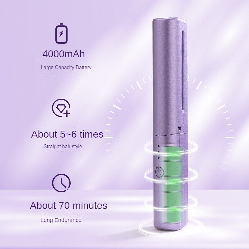 2-in-1 Hair Brush - Direct Sales Wireless Curling Iron Negative Ion Non-Damaging Tool