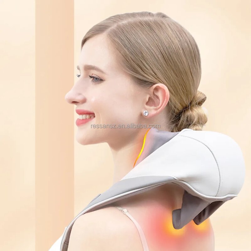 Cordless Trapezius Massager - CE Kneading Back Waist Cervical Shoulder Neck Scarf