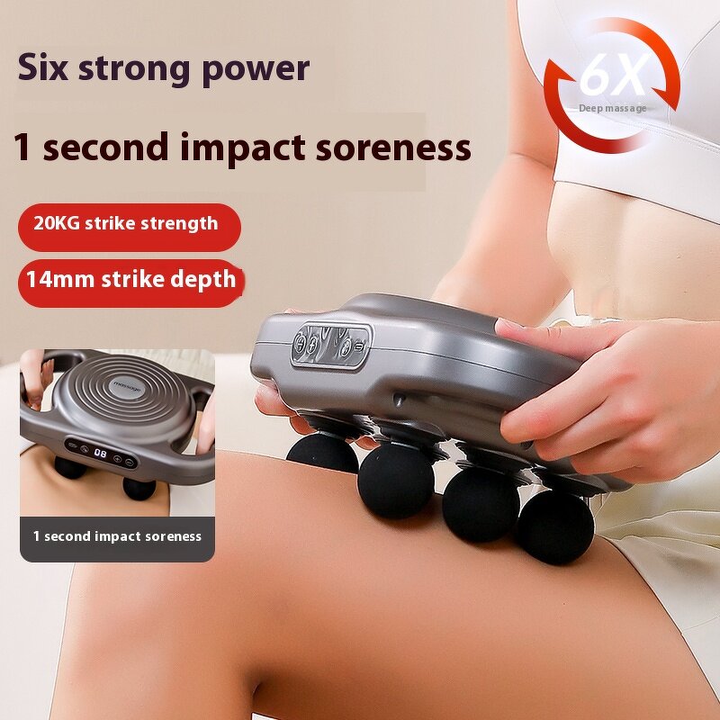 6-Head Fascia Gun - OEM Electric Deep Massage Leg Back Muscle Relaxation Tool