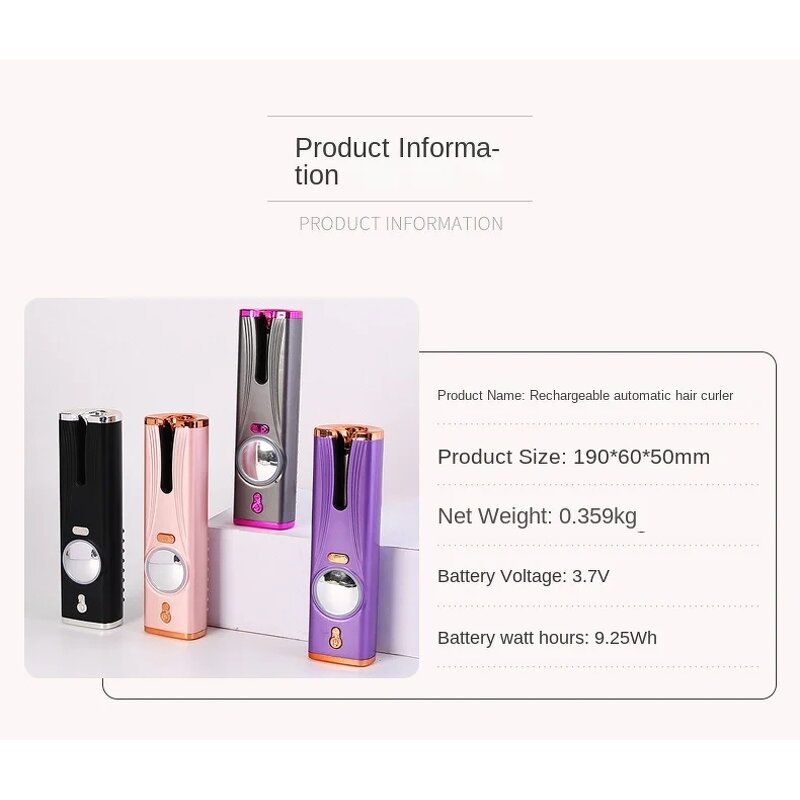 Wireless Curling Iron - Hot Selling Automatic Rotating USB Charging Styling Tool