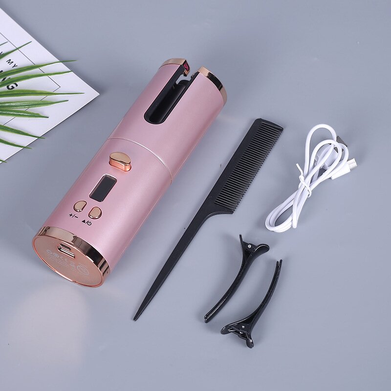 Automatic Hair Curler - Portable Wireless LCD Ceramic Heating Anti-perm Curling Iron