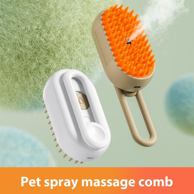 Dragon Pet Grooming Brush - 3-in-1 Charging Mist Massager De-shedding Handle Tool