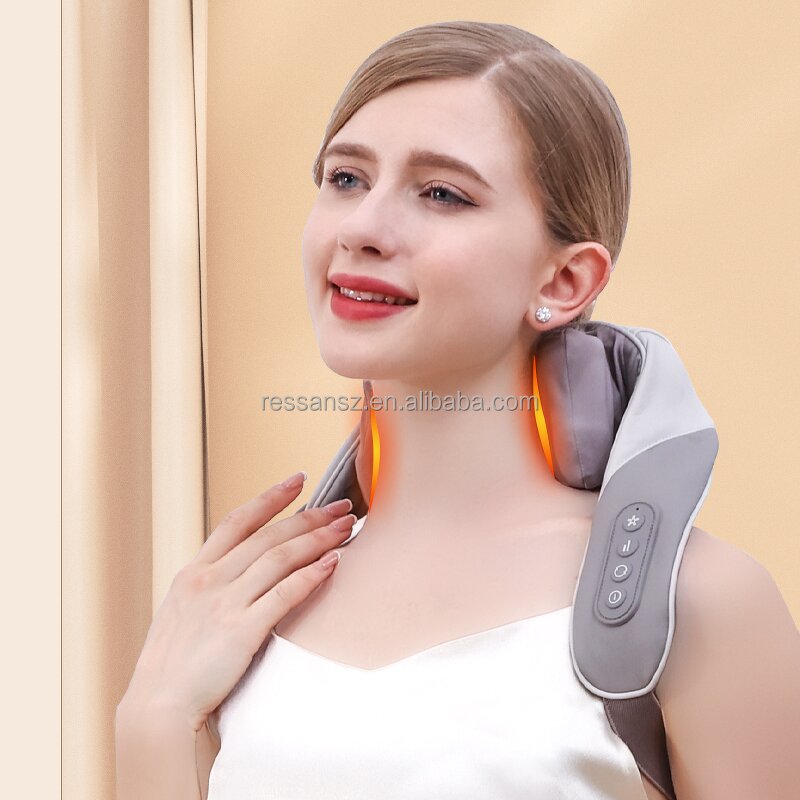 Cordless Trapezius Massager - CE Kneading Back Waist Cervical Shoulder Neck Scarf
