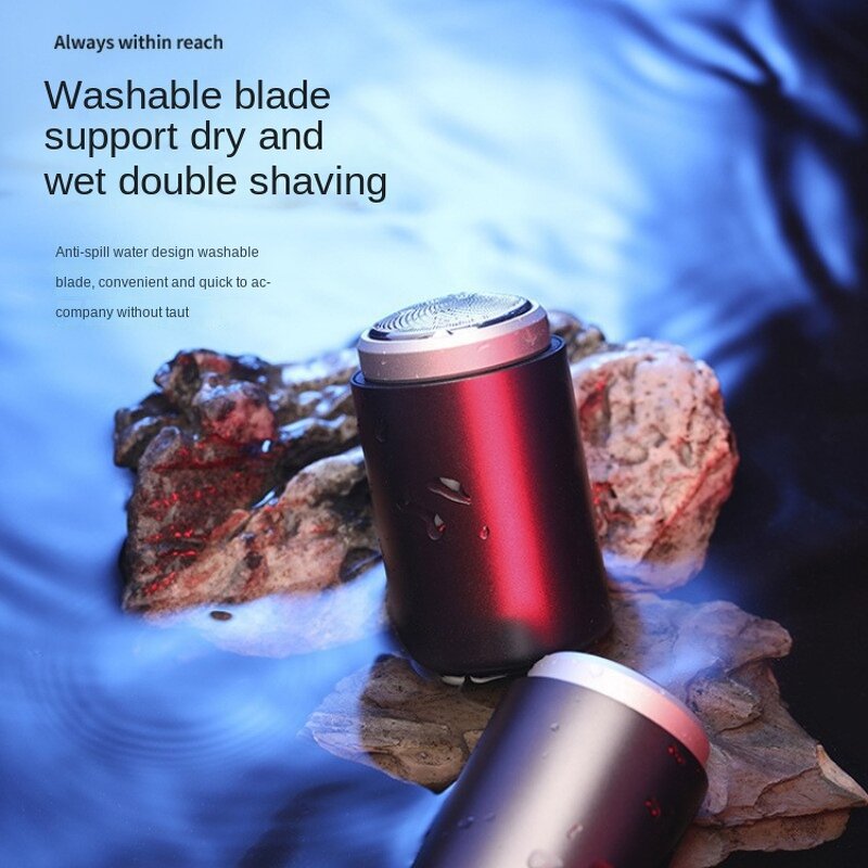 Mini Travel Shaver - Portable USB Electric Waterproof Men Beard Razor Car Hotel