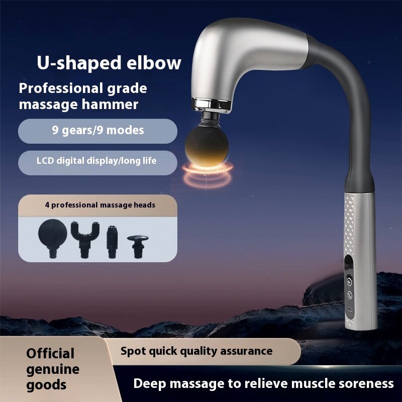 Full Body Massage Gun - CE Quiet Bent Head Design Gym Muscle Relaxation Tool