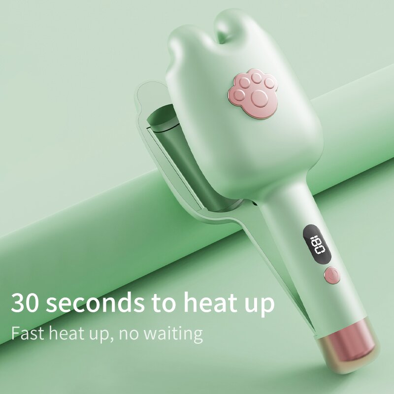 CE Cat Paw Curler - 32mm Cartoon Mini Portable Multifunctional Cordless Styler