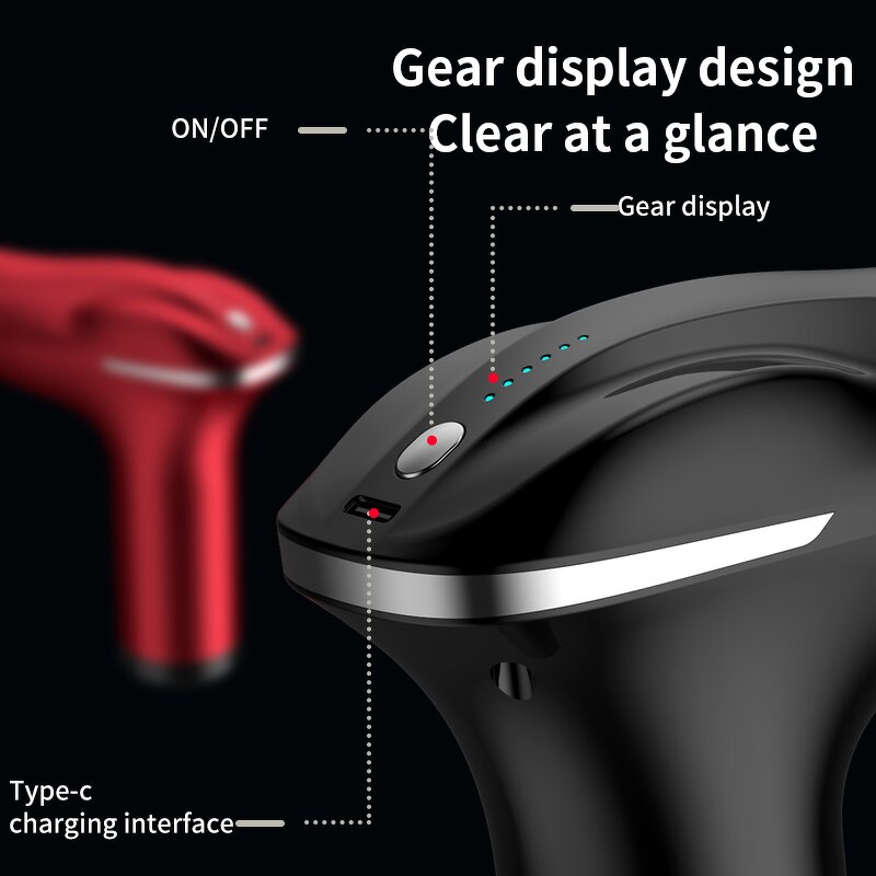 Mini Massage Gun - Cordless Rechargeable Heat Function Head Muscle Relief Tool