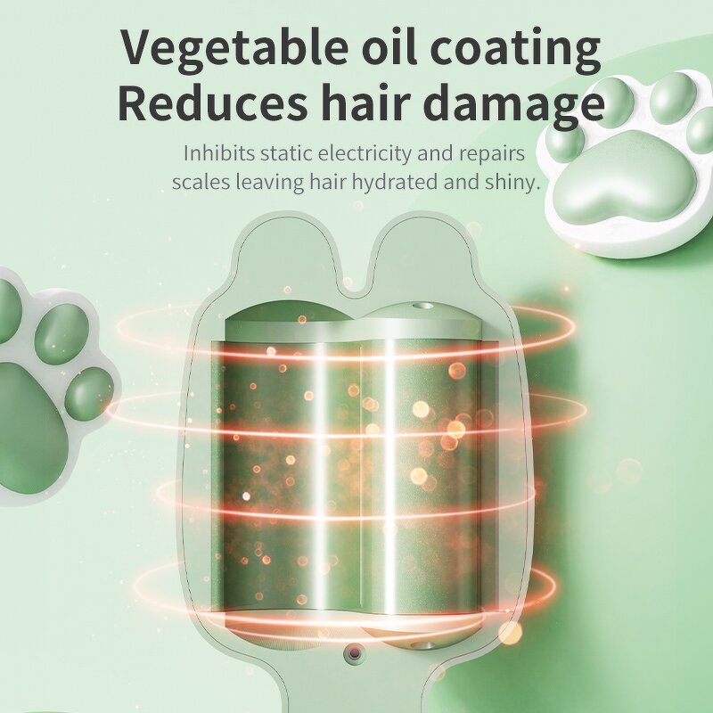 CE Cat Paw Curler - 32mm Cartoon Mini Portable Multifunctional Cordless Styler