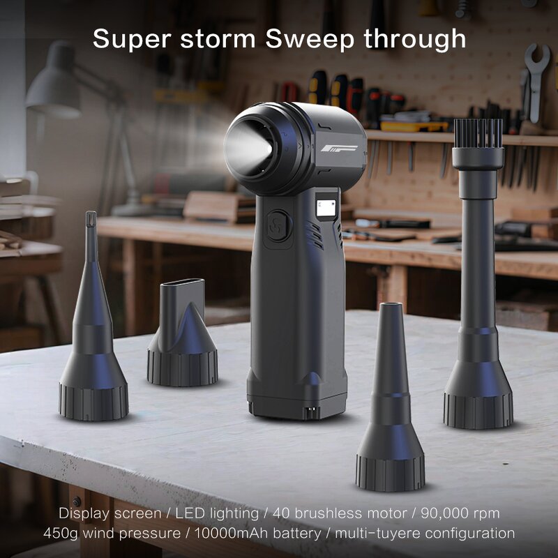 Air Blower Manufacturer - High Pressure DIY Industrial Compressed Air Duster Battery Powered