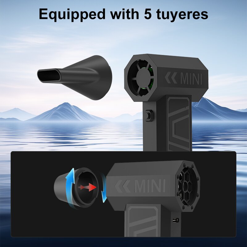 Mini Jet Fan Manufacturer - Portable High-Speed Turbo Brushless Motor Cordless 52m/s