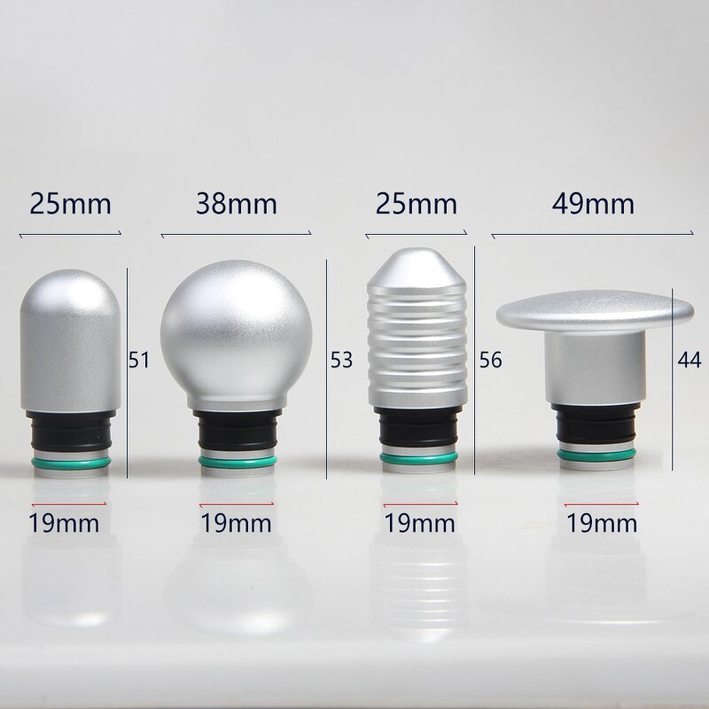 Massage Gun Attachment Manufacturer - Universal 18.5mm Glossy Aluminum Head Metal Tips