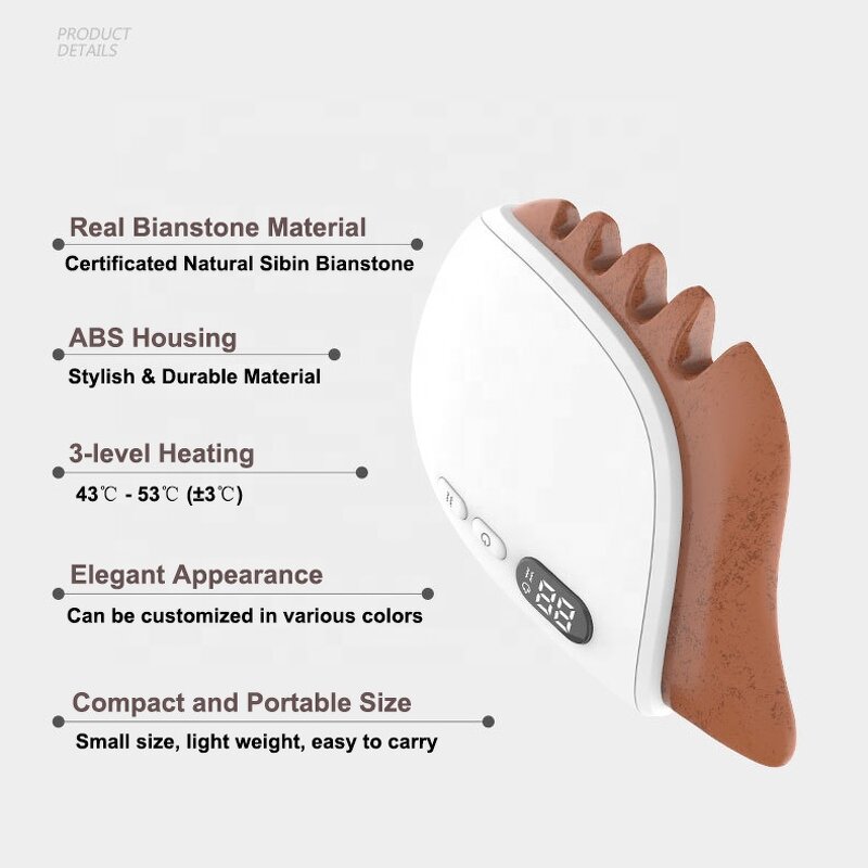 Facial Massager Manufacturer - EBSM6 Smart Bianstone Head & Body Gua Sha Scraper
