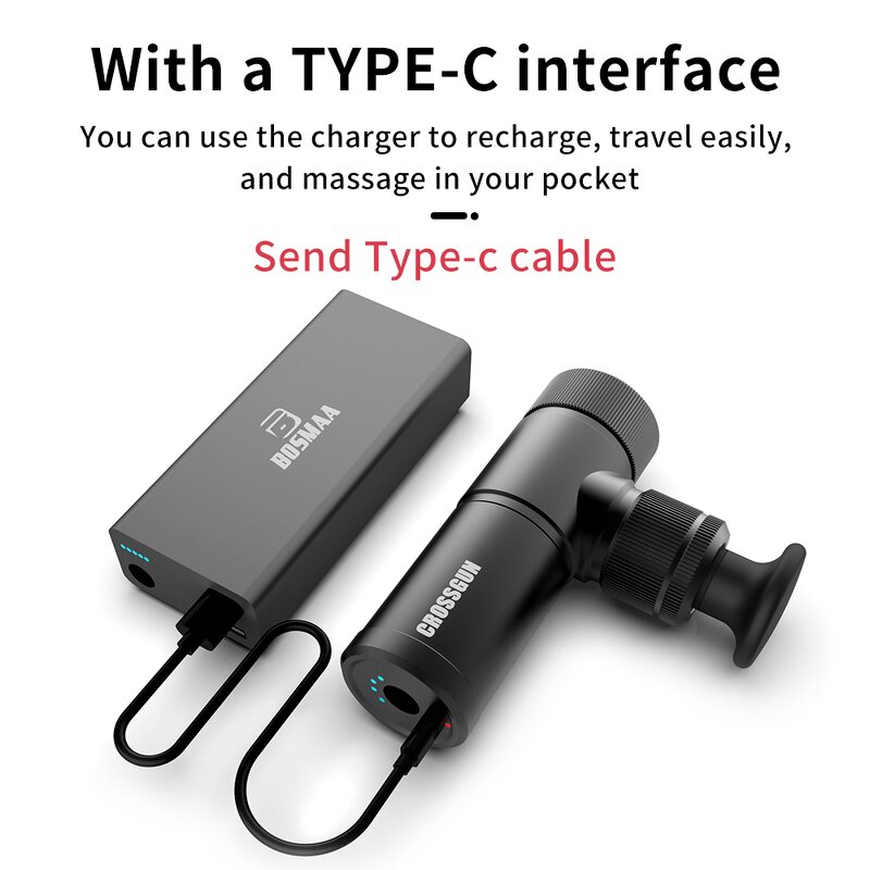 Fascia Gun Manufacturer - Best Selling High Power 15kg Force Portable Metal Aluminum USB-C