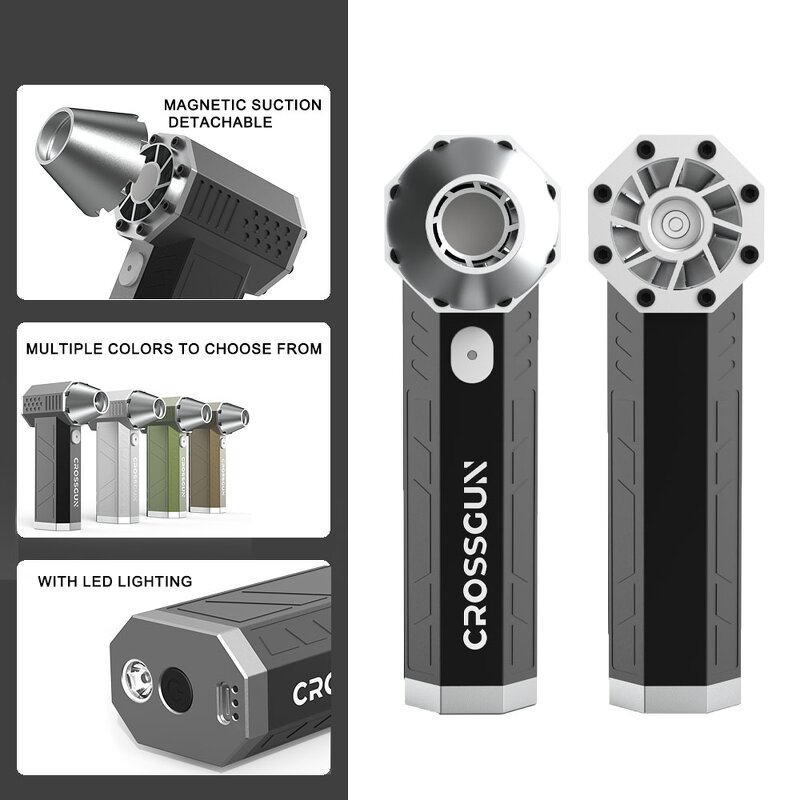 Mini Fan Manufacturer - Crossgun Electric Powerful 130000rpm Vertical Turbine 4 Gear